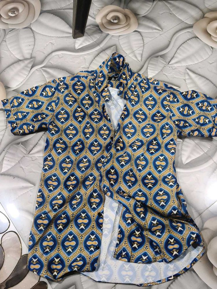 Patterned Short Sleeve Shirt