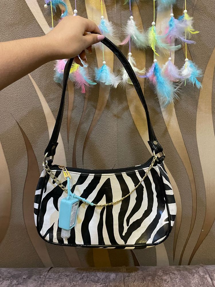 zebra-print handbag