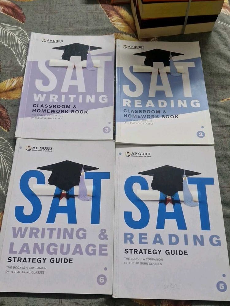 SAT Prep Books (Set of 4)