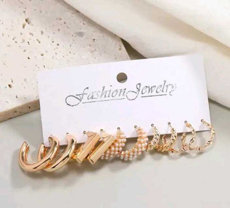 💖Gold Hoop Earring Set🥰