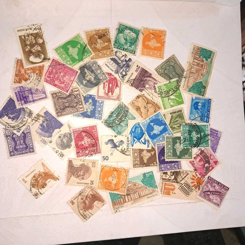40 VINTAGE INDIA STAMPS
