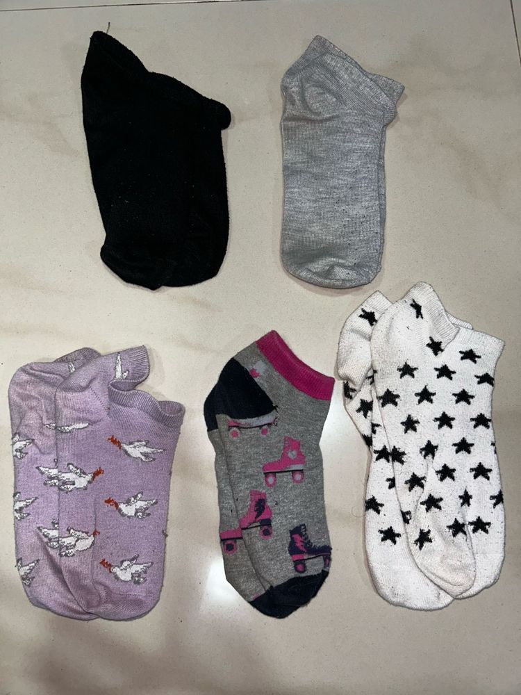 Miniso Women Socks (Combo of 5)