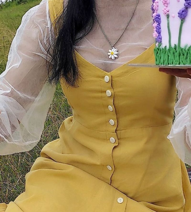 Mustard yellow Midi Sundress