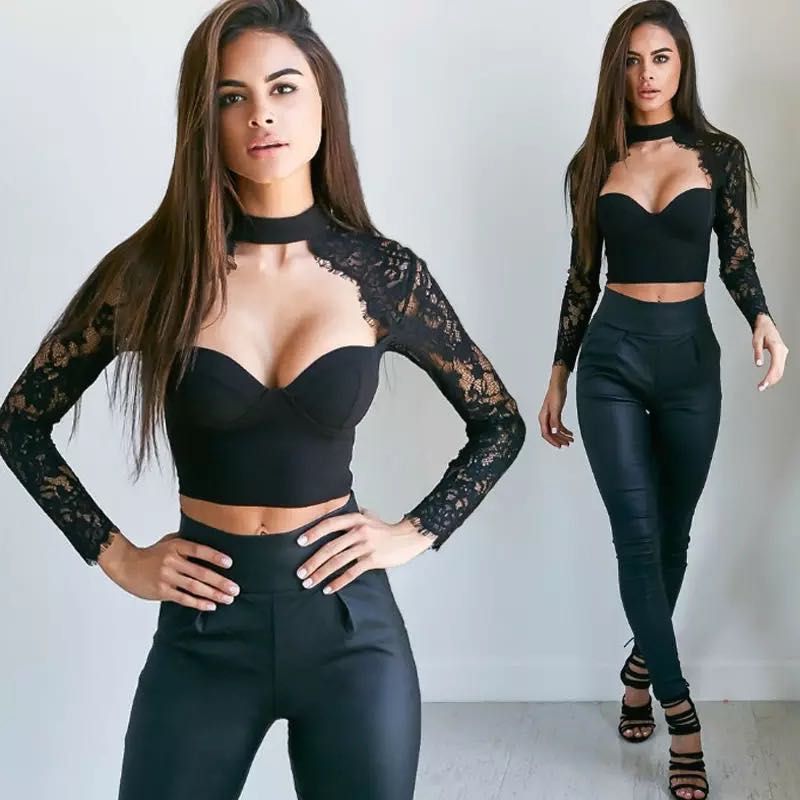 Sleek Black Crop Top
