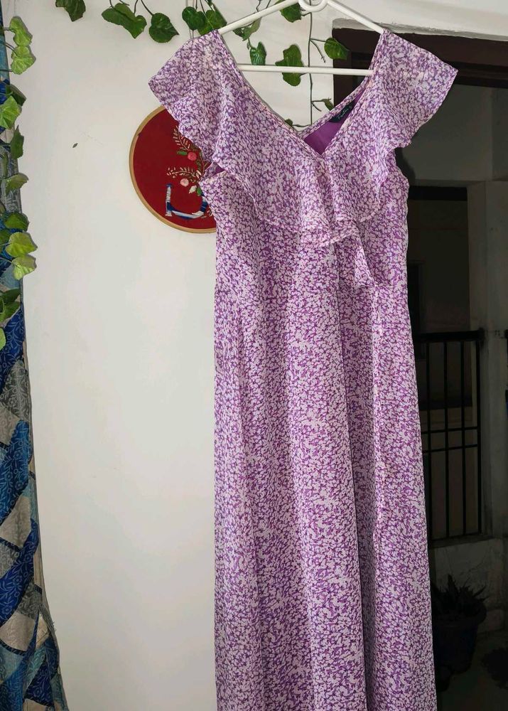 Floral Purple Maxi Dress