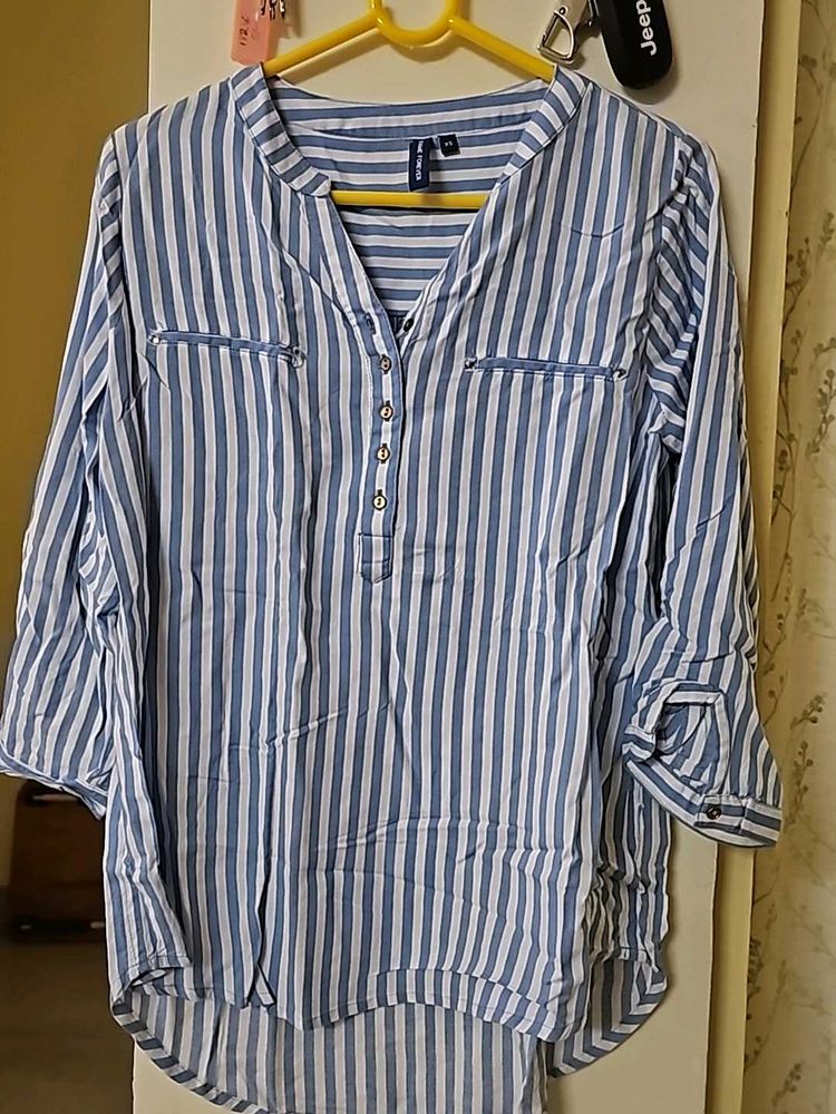 Cotton Chinese Collar Top