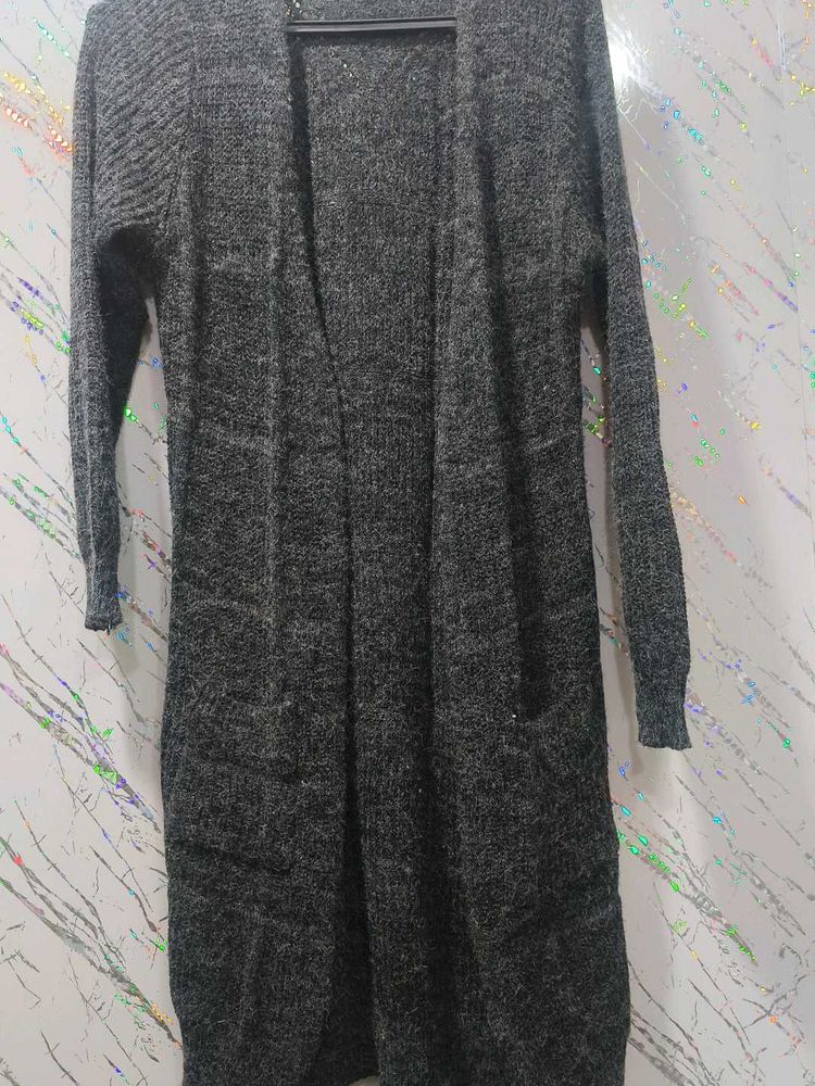 Cozy Gray Knit Cardigan