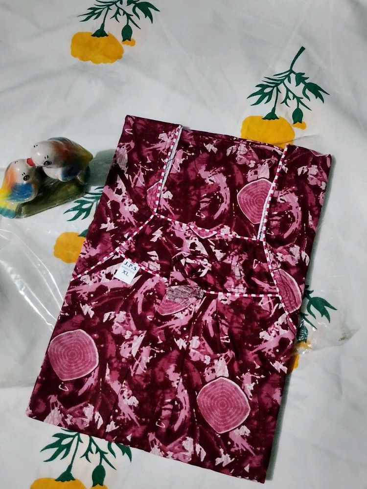 pure cotton Floral Nighty