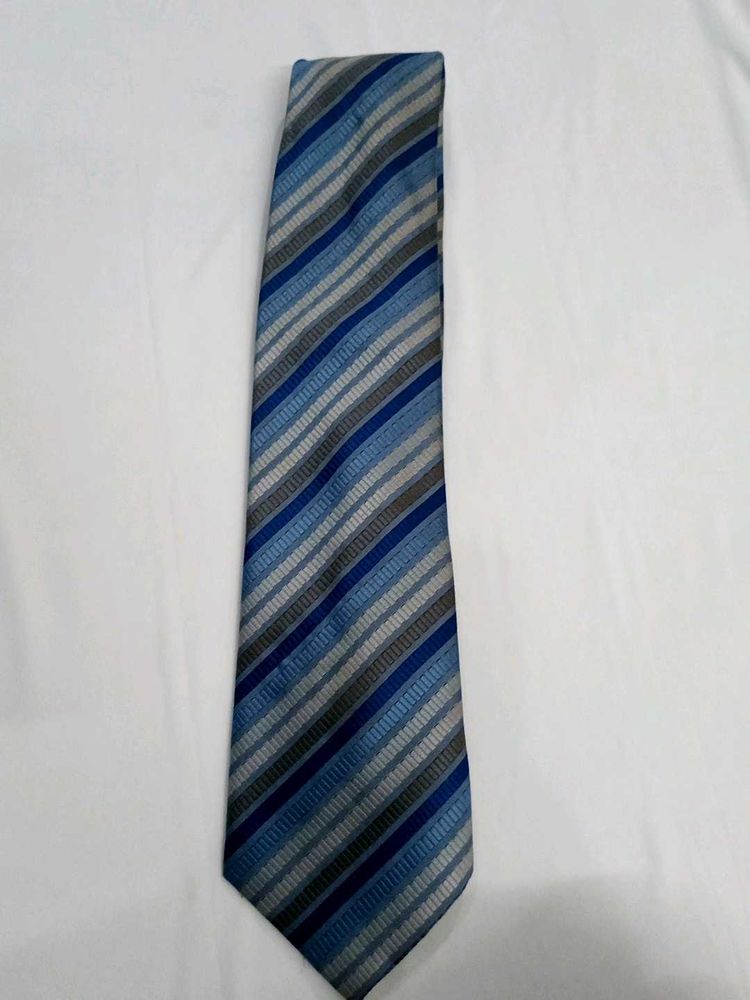 Striped Blue &amp; Gray Tie
