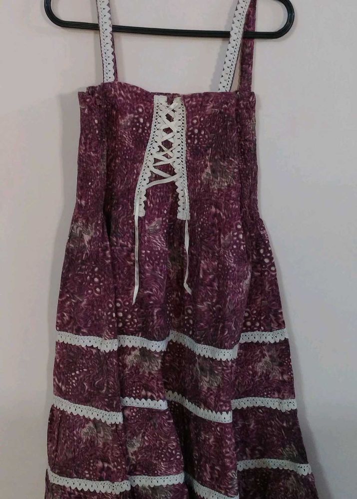 Purple Lace Trim Sundress