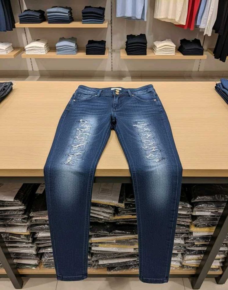 Distressed Denim Jeans