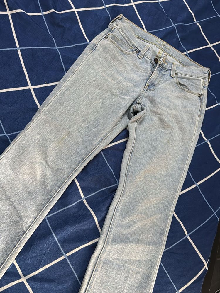 Light Blue Straight Fit Denim