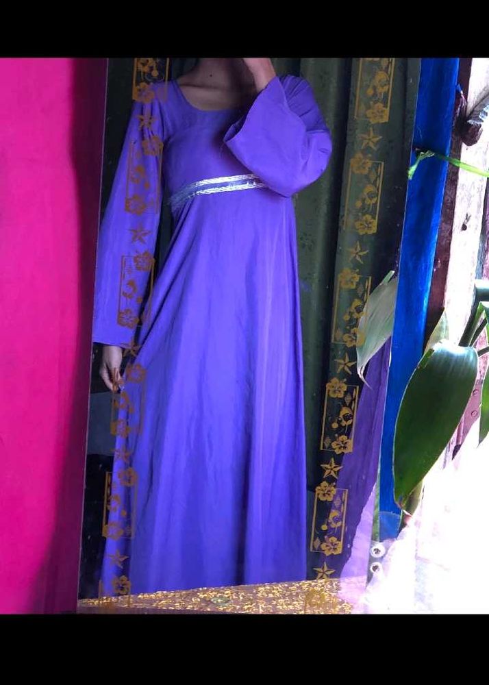Elegant Purple Ethnic Gown(customised)
