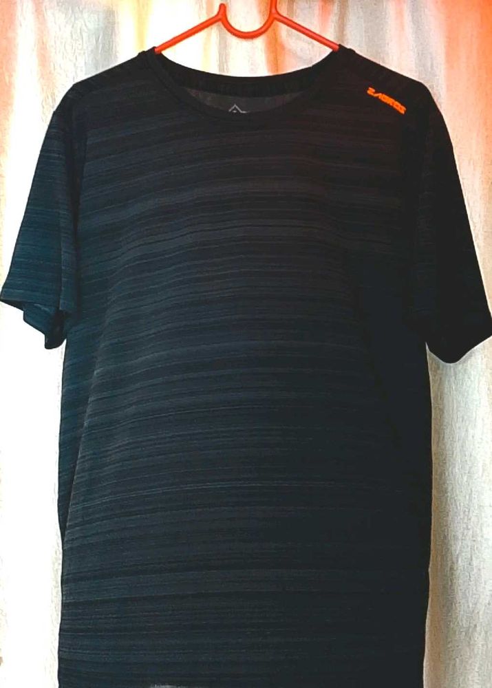ZAGROS - Charcoal Black Tshirt Horizontal Stripes