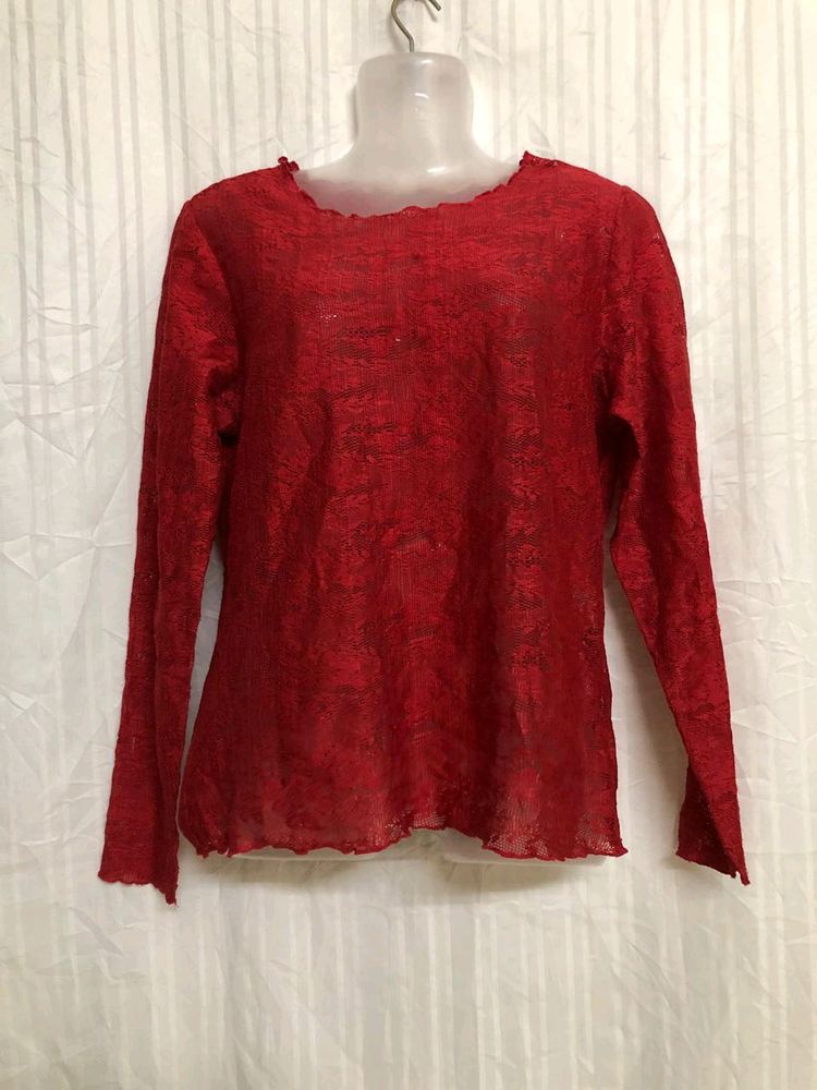 Red Full Sleeve Top
