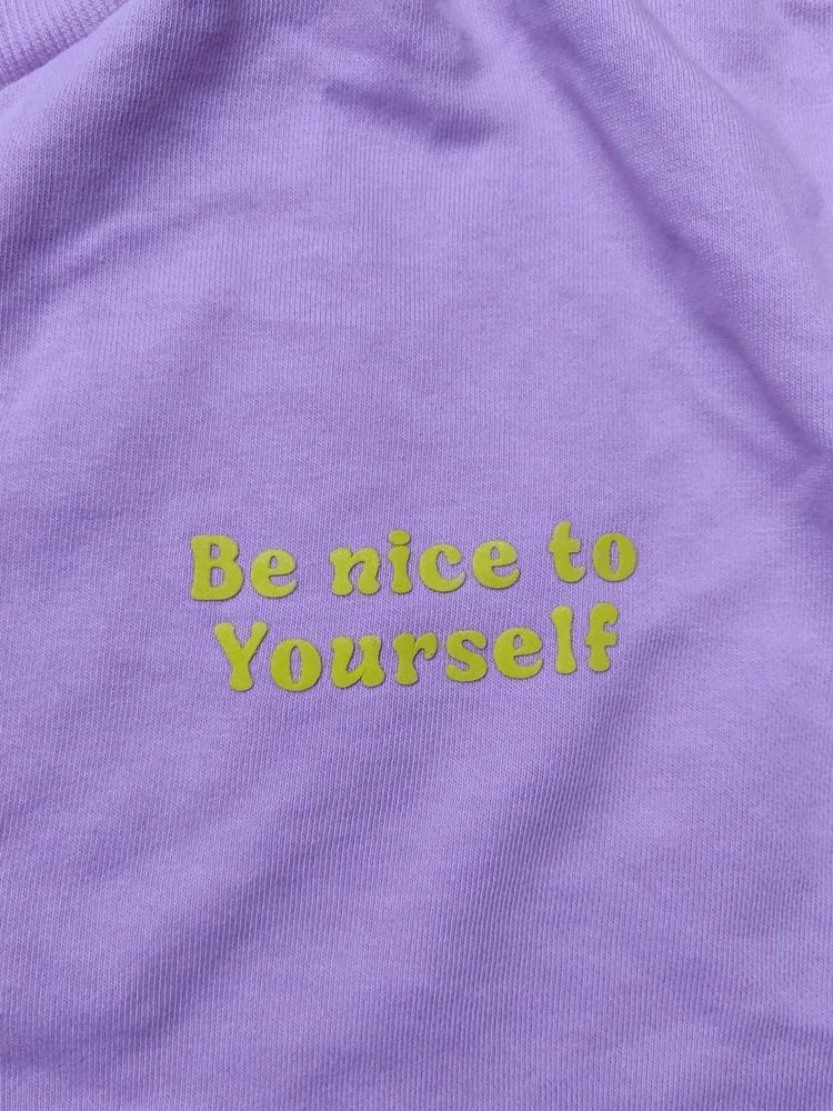 Lavender 'Be Nice' Graphic Tee