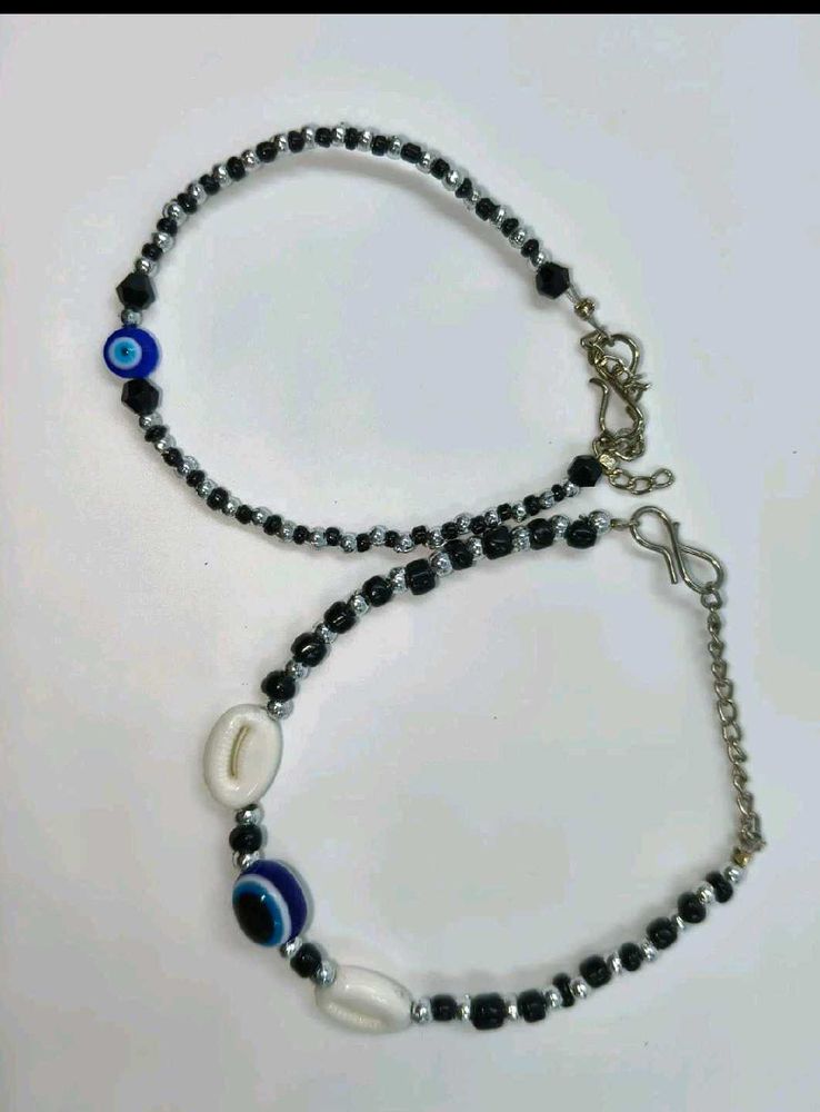 Evil Eye Anklets (Set of 2)