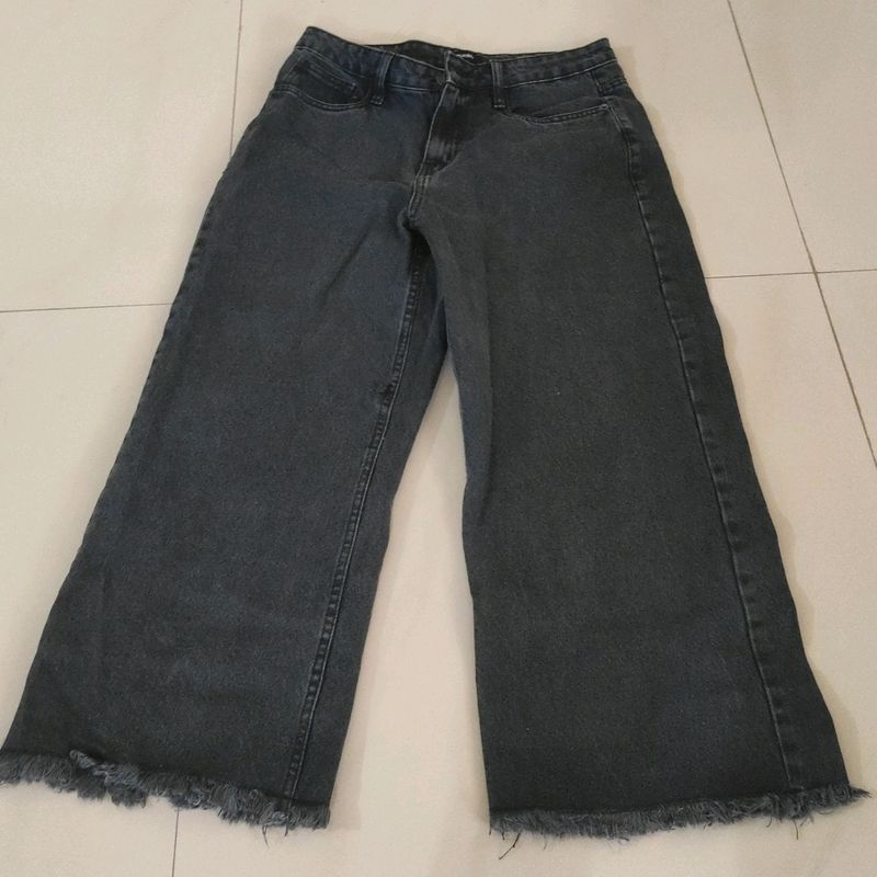 Zudio Ankle Length Wide Leg Jeans