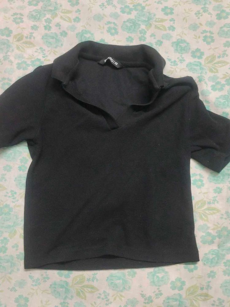 Black Polo Top