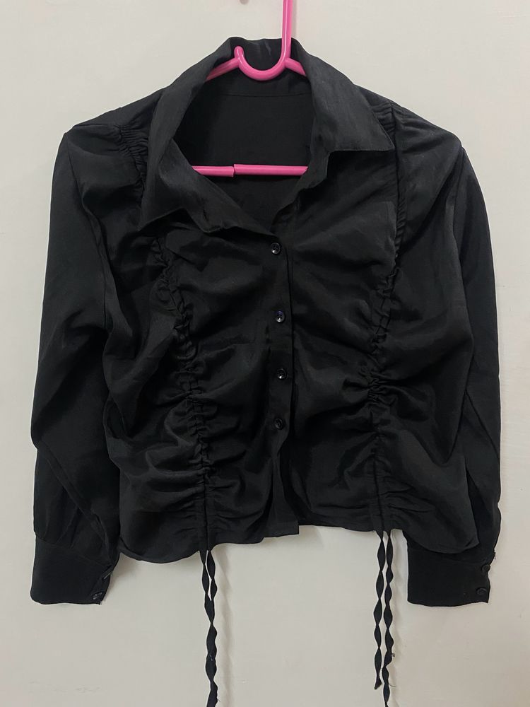 Ruched Slim Fit Shirt