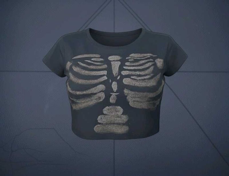 Skeleton Graphic Tee goth look