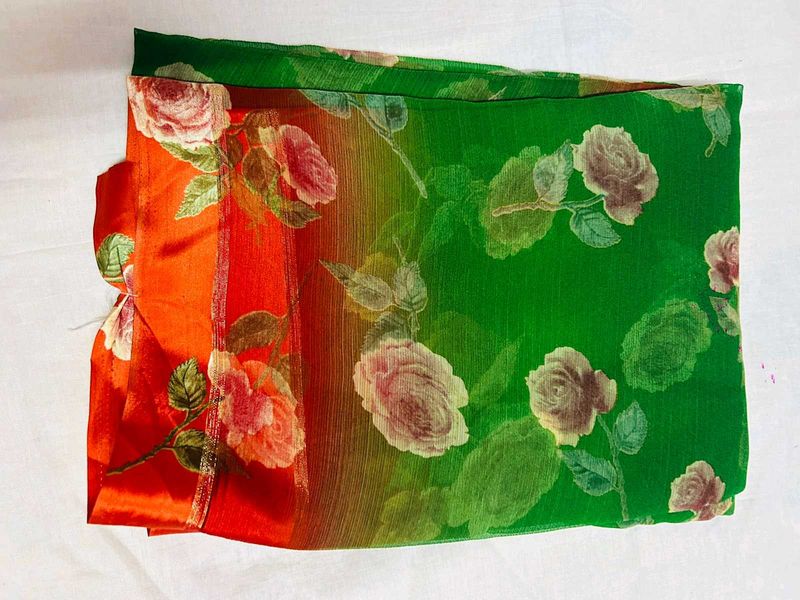 Satin Patta Siffon Sarees