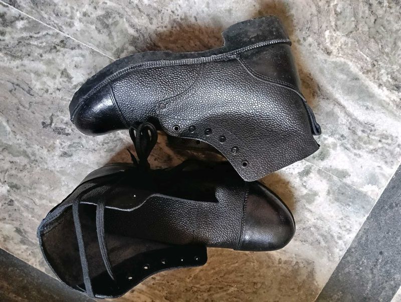 Black Leather Ankle Boots