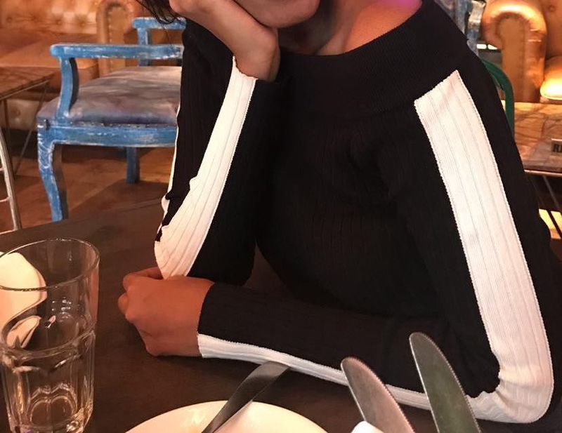 Stylish Black &amp; White Sleeve Top