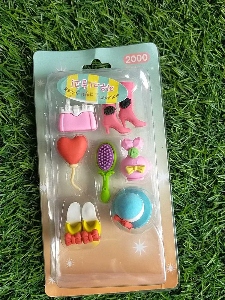 Kawaii Fashion Eraser Set