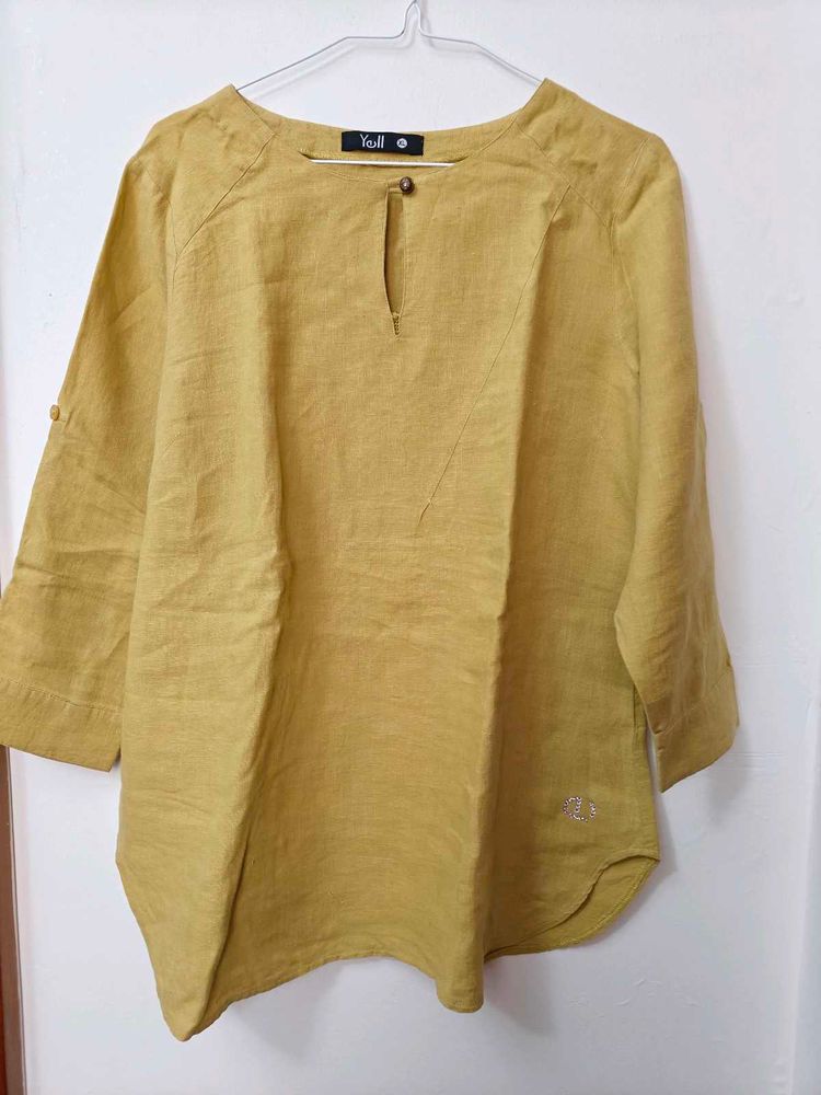 Mustard Linen Tunic