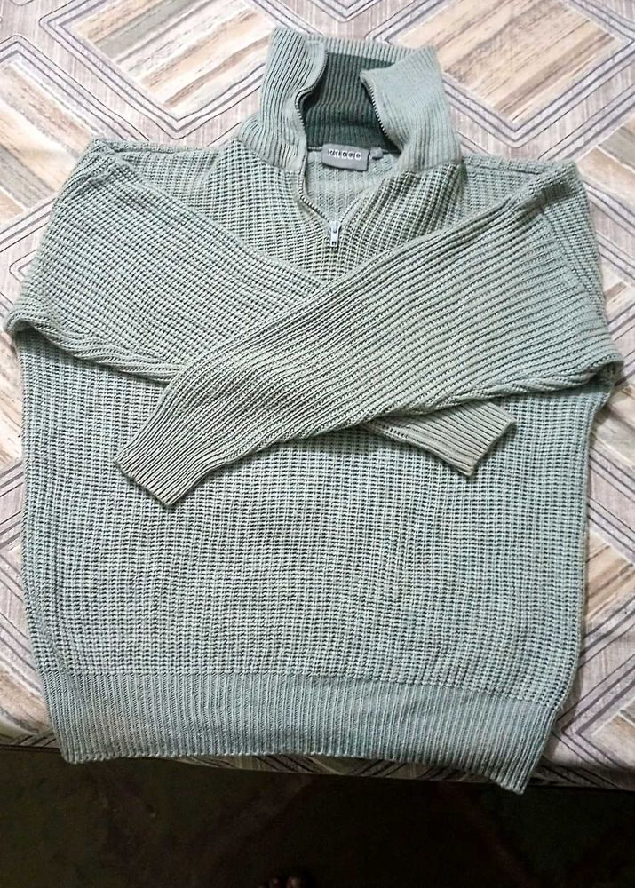 Vintage grey Quarter Zip Sweater