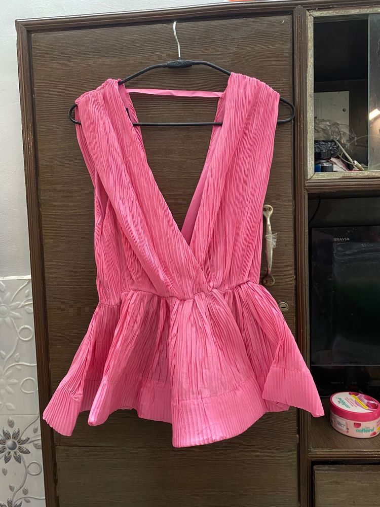 Pink Peplum Top
