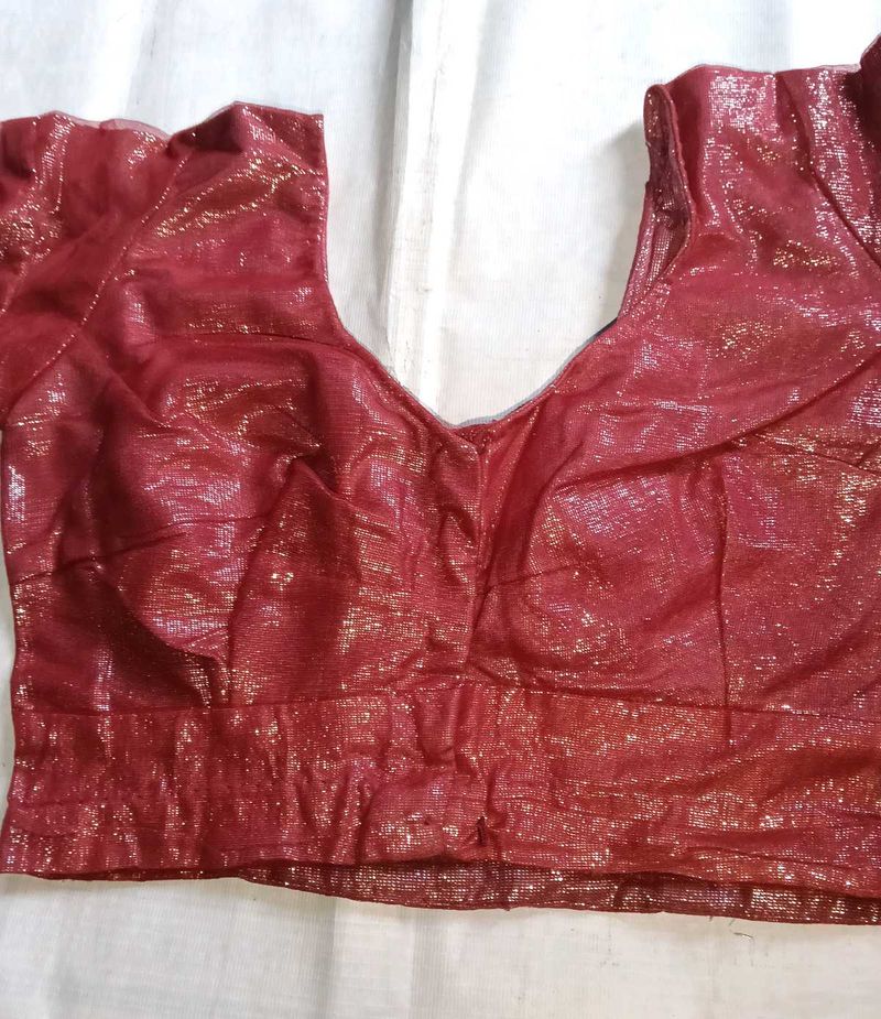 Maroon  Net blouse