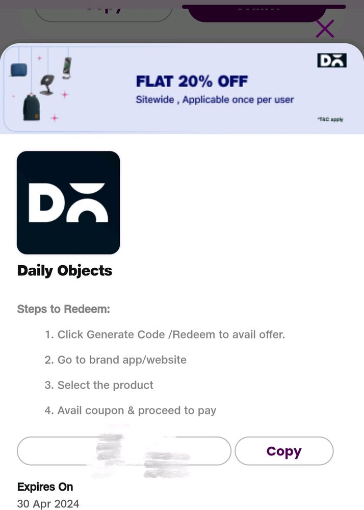 Daily Objects Voucher