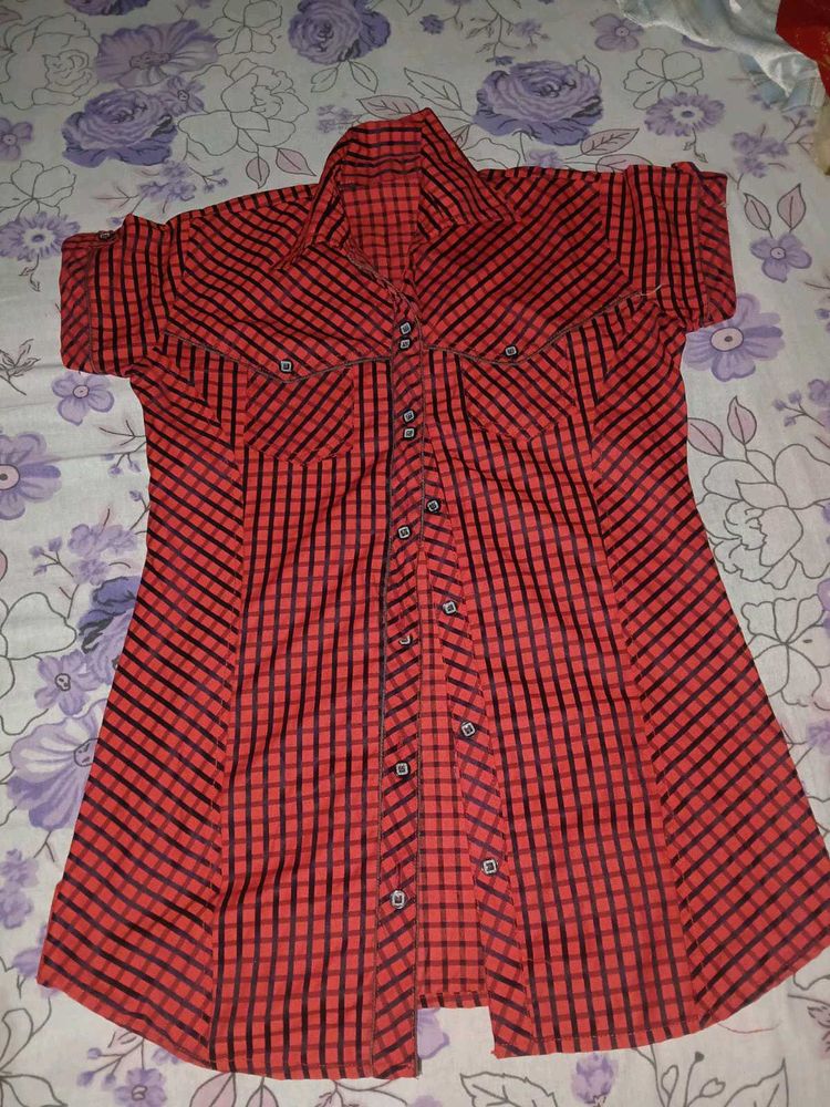 Red &amp; Black Checked Shirt