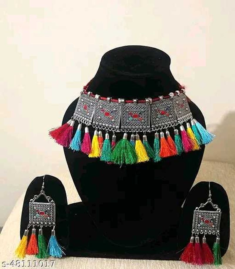 Stylish Silver-Tone Necklace Set