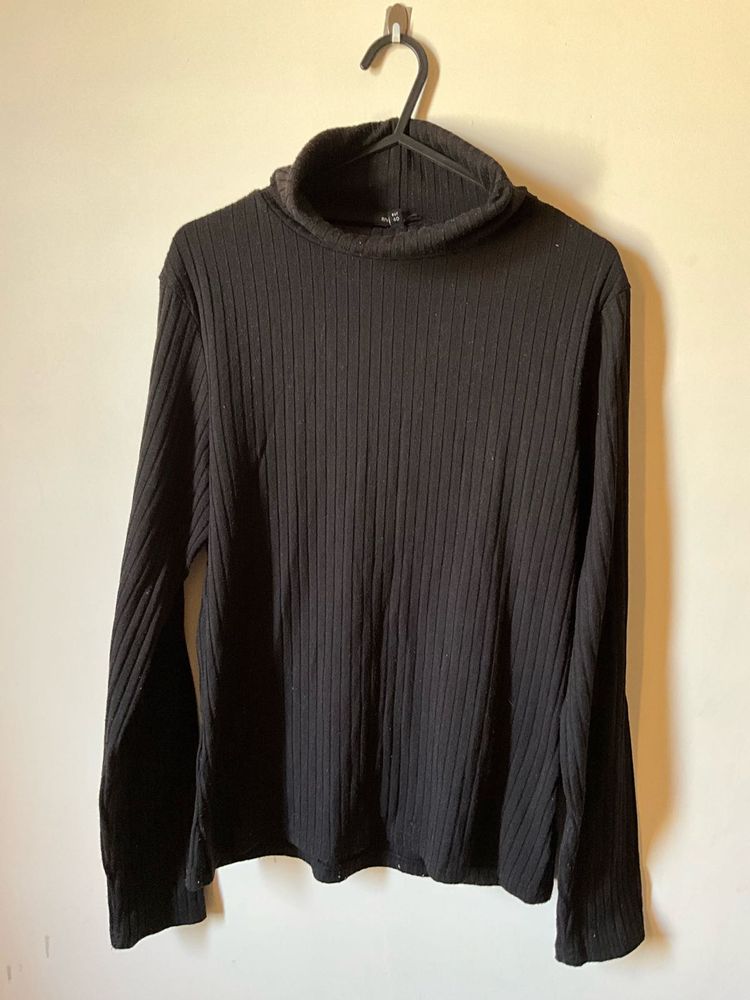 Black Turtleneck Ribbed Winter top 🖤