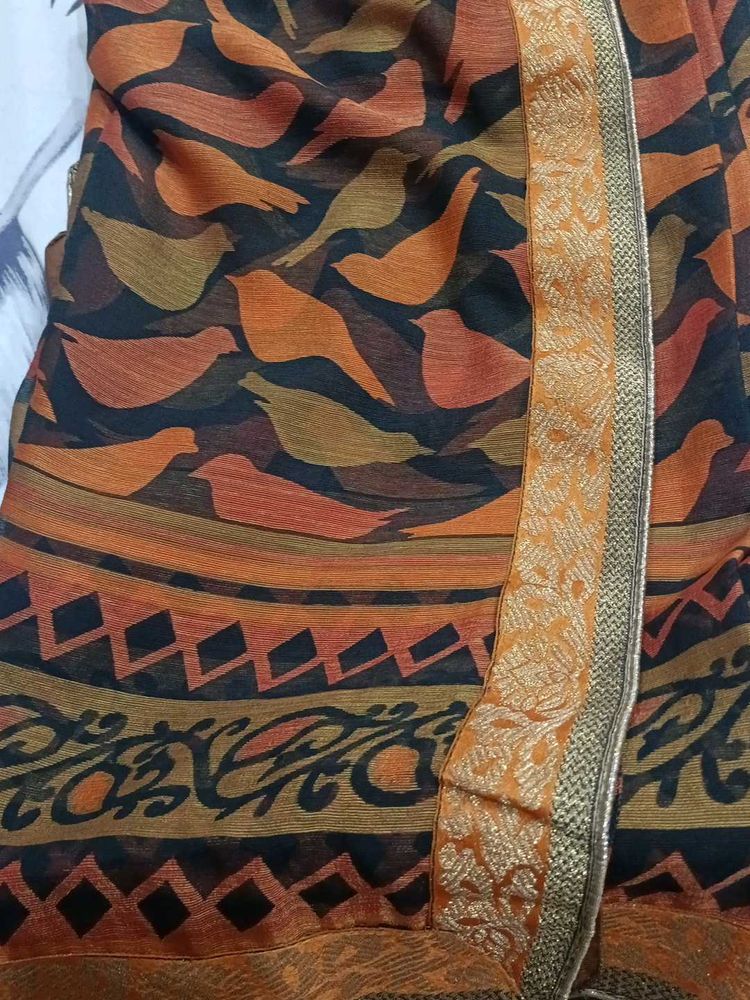 Elegant Printed Saree with blouse