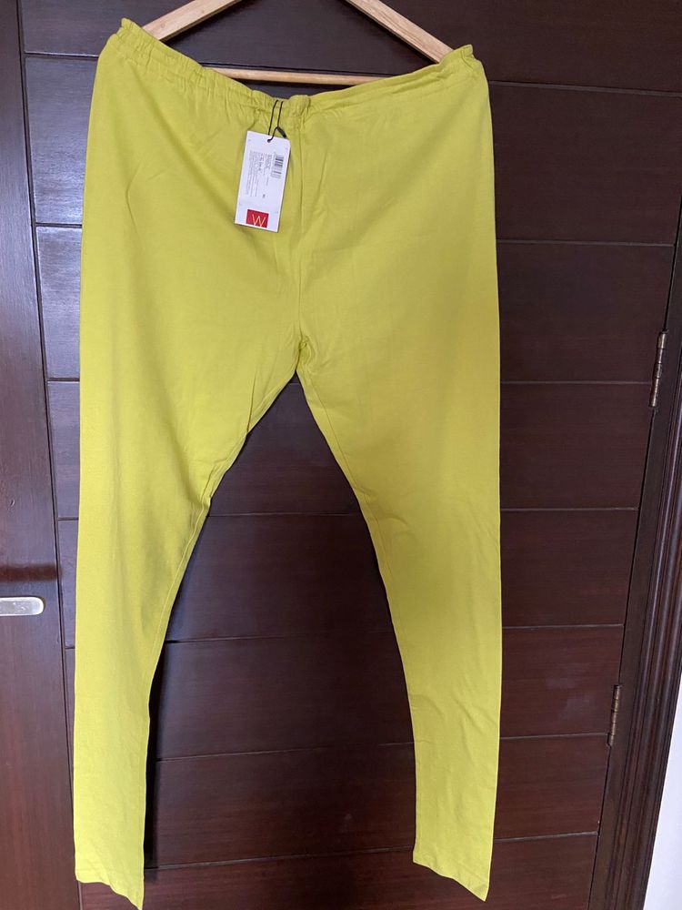 W Women’s Lime Green Colour legging (L)
