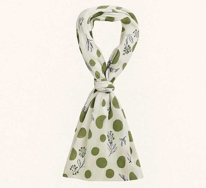 Olive bloom crinkle scraf for women