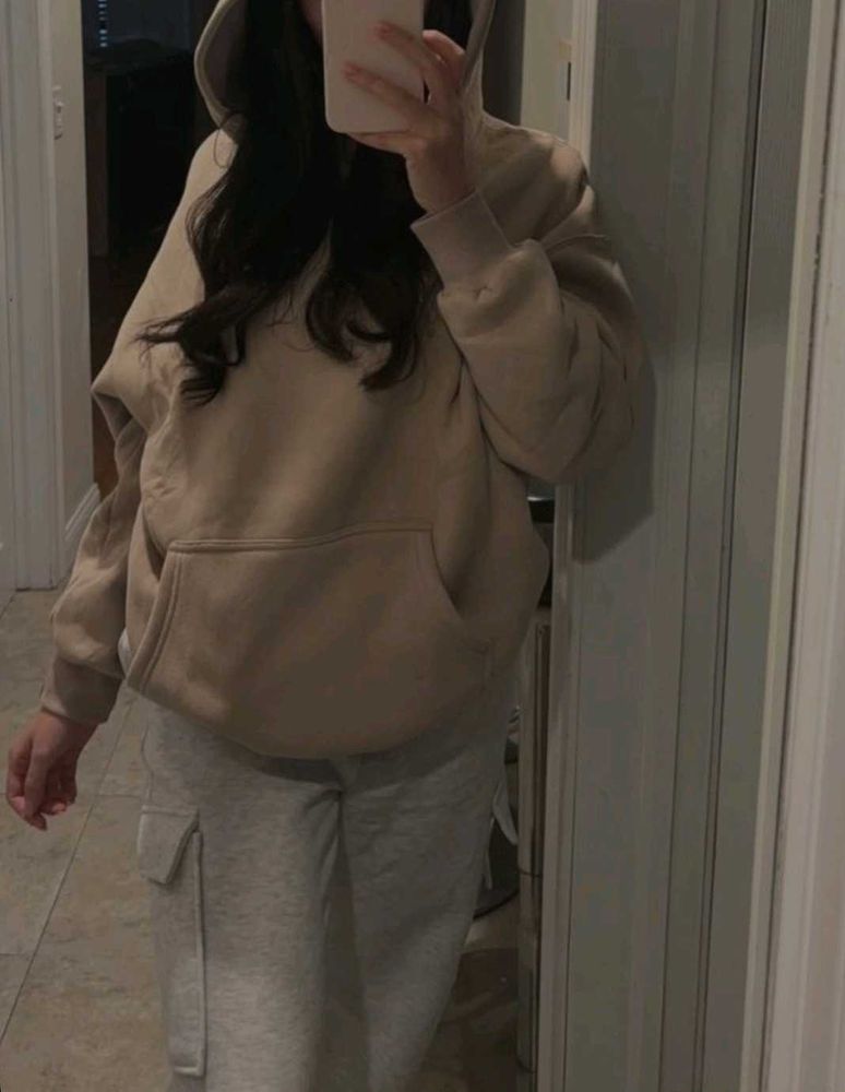 Hoodie Beige So Warm And Comfy Unisex