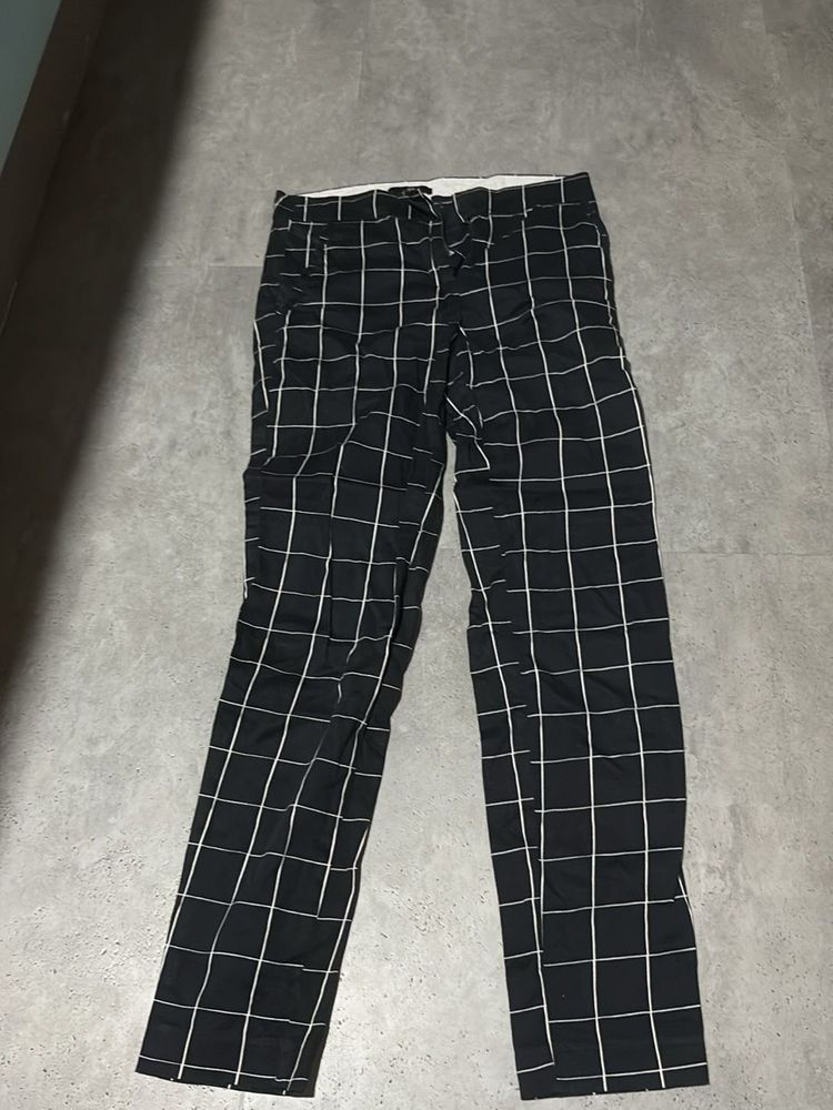 Checkered Black Pants