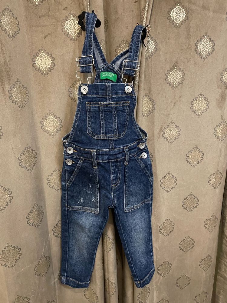 Unisex Blue Denim Dungaree
