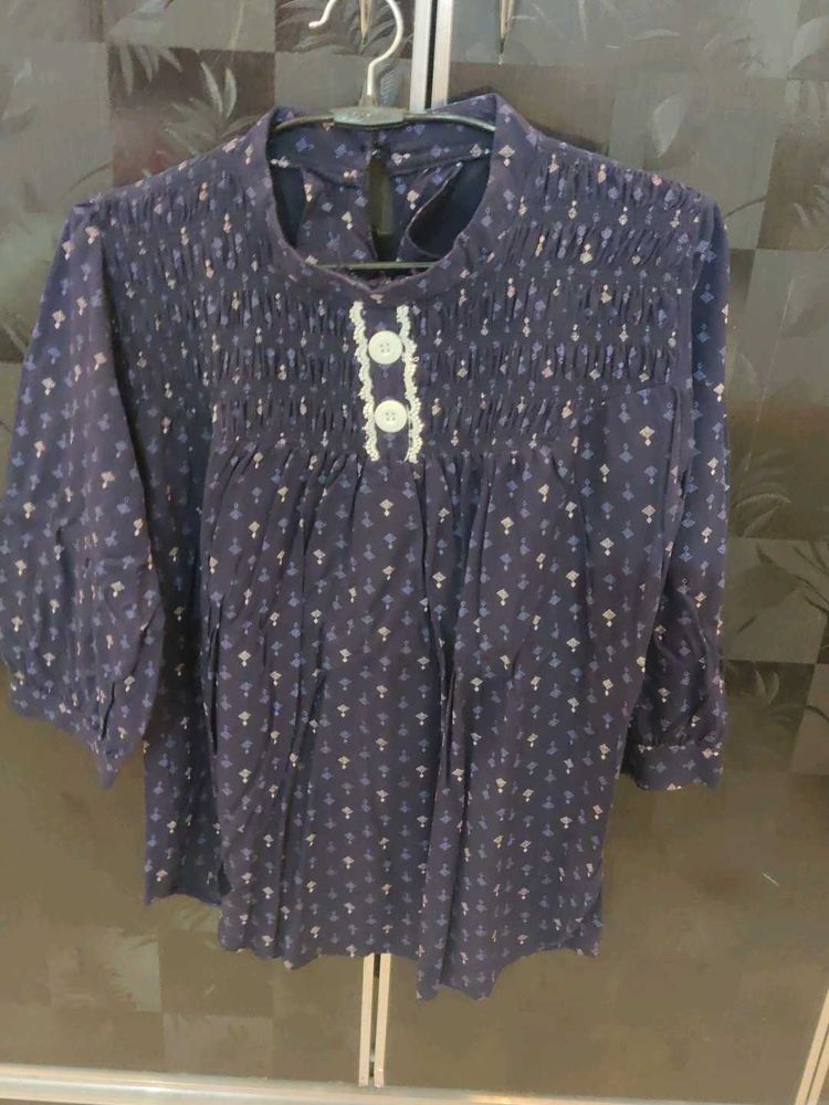 Elegant Navy Blue Top