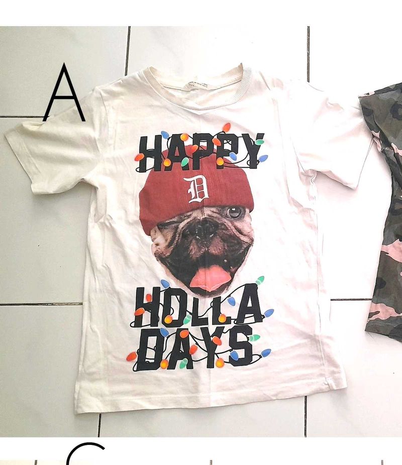 H&amp;M Christmas Bull Dog Tshirt
