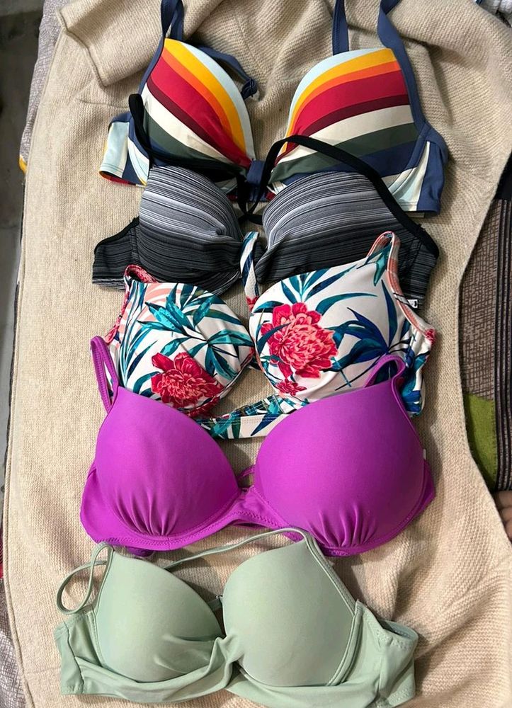 Combo Of 5 Branded Bras For Women