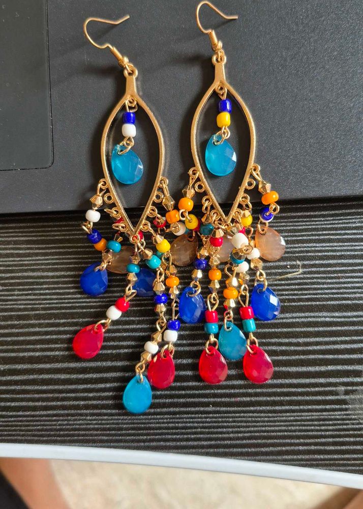 Boho Beaded Dangle Earrings