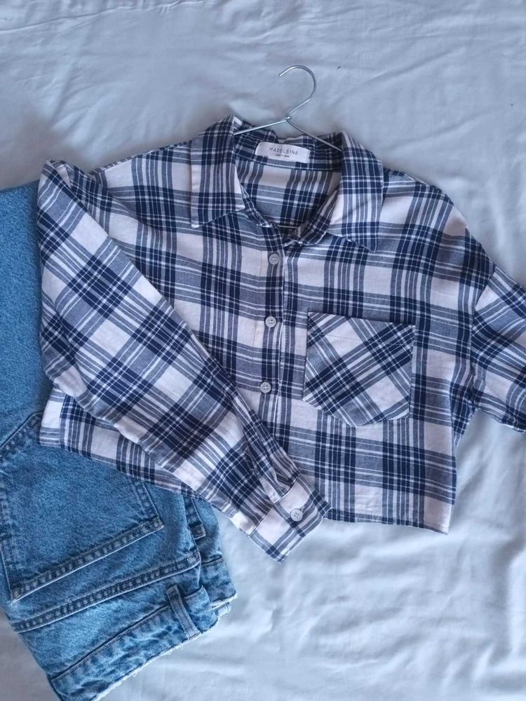 Check Crop shirt