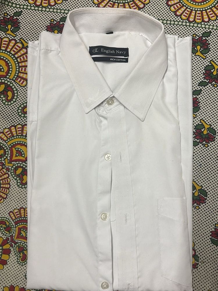English Navy White Shirt