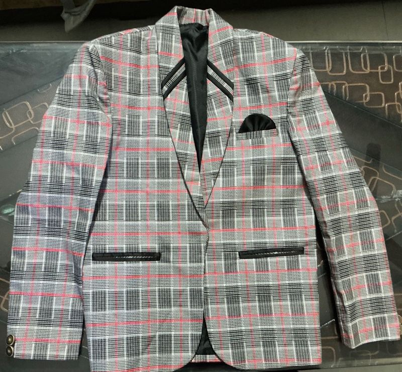 Stylish Plaid Blazer